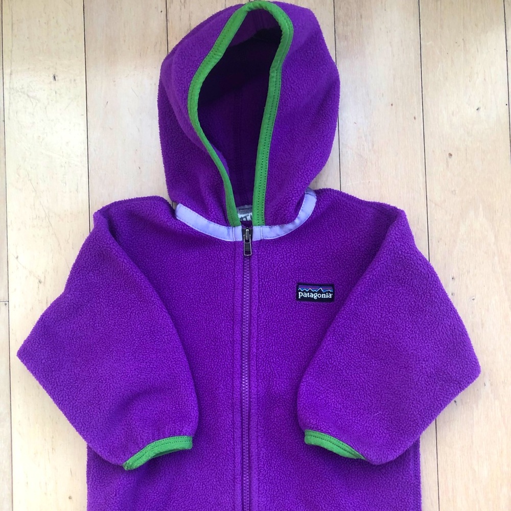 Patagonia purple fleece zip up jacket